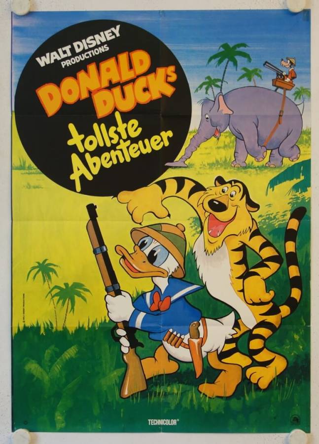 Donald Duck German Shorts Program 1966 re-release german movie poster